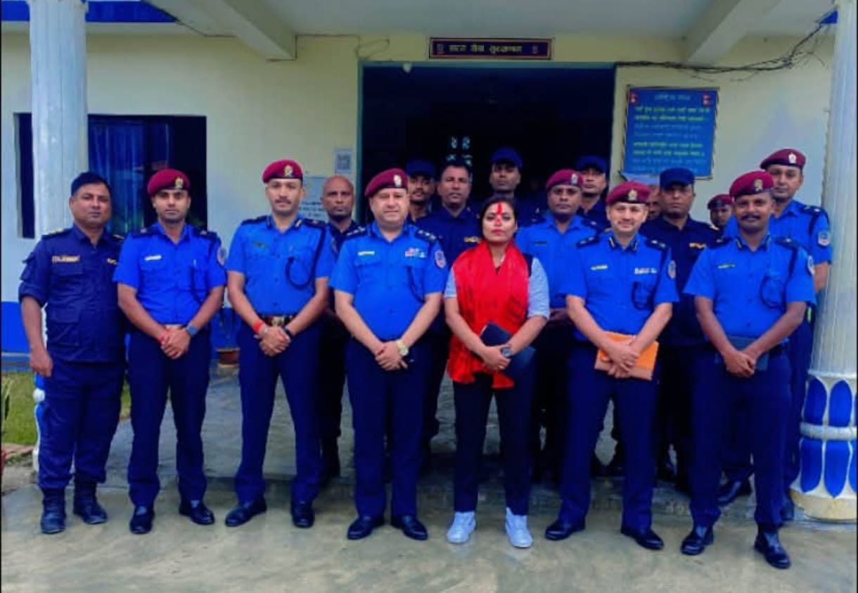 जिल्ला प्रहरी कार्यालय धनुषाबाट प्रहरी निरीक्षक निकिता मिश्राको बिदाइ