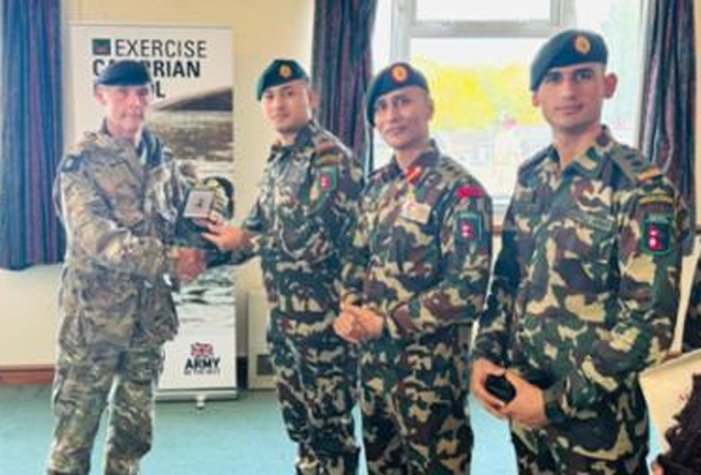 नेपाली सेनालाई बेलायतमा चौथो पटक स्वर्ण पदक