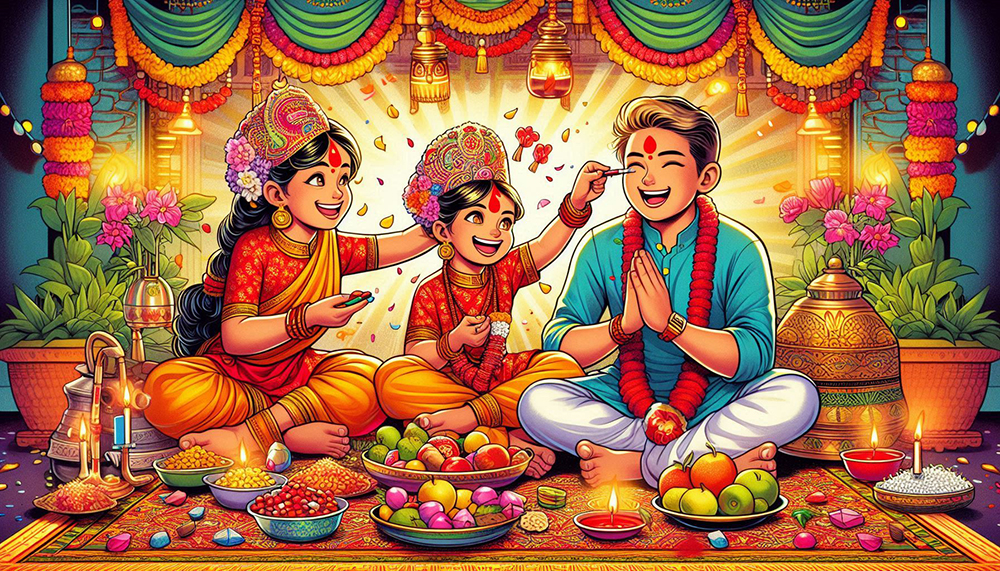 तिहारको मुख्य दिन आज दाजुभाइले दिदीबहिनीबाट टीका लगाए