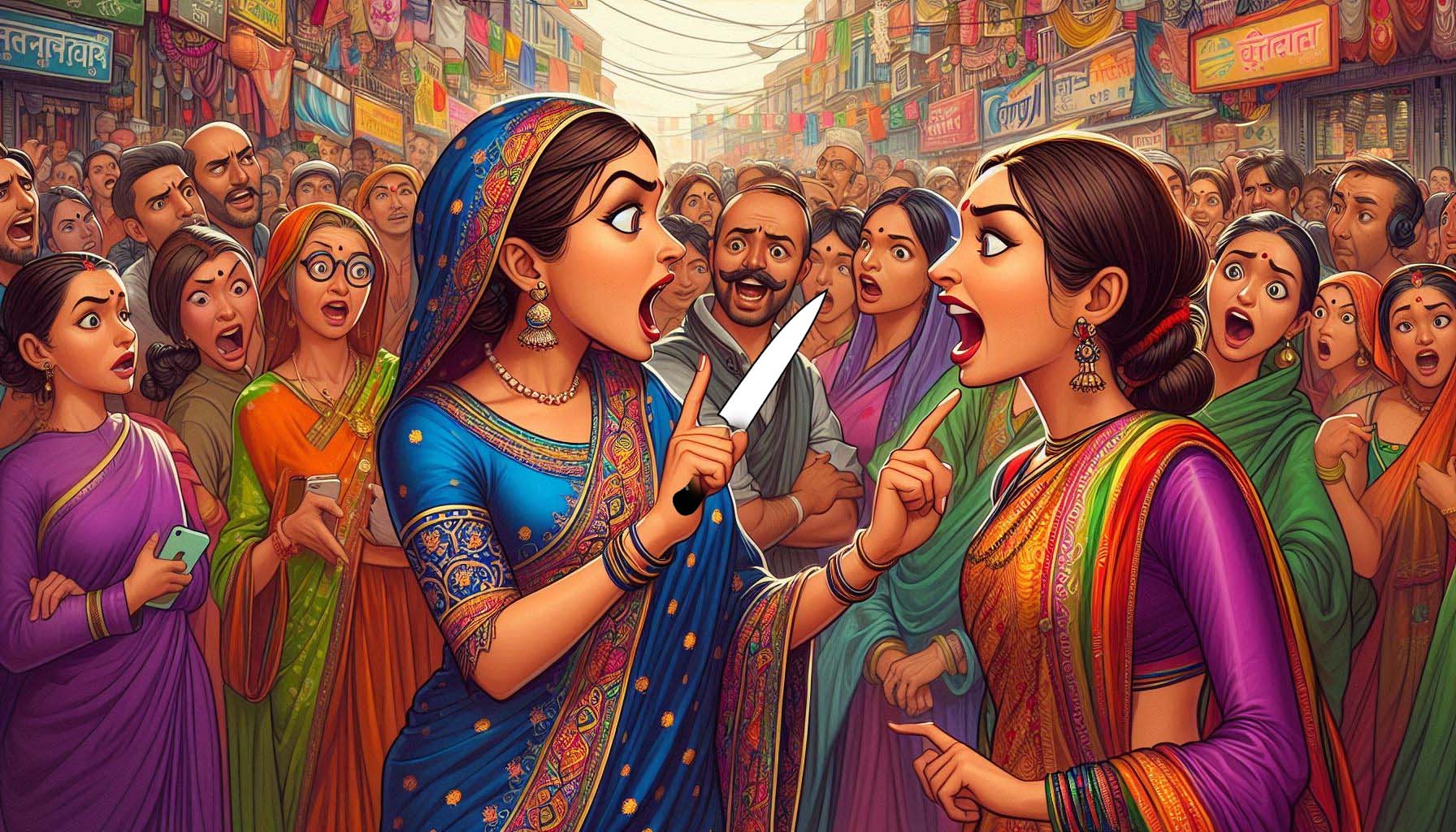 महिलाबीच विवादः चक्कु लागेर महिला घाइते